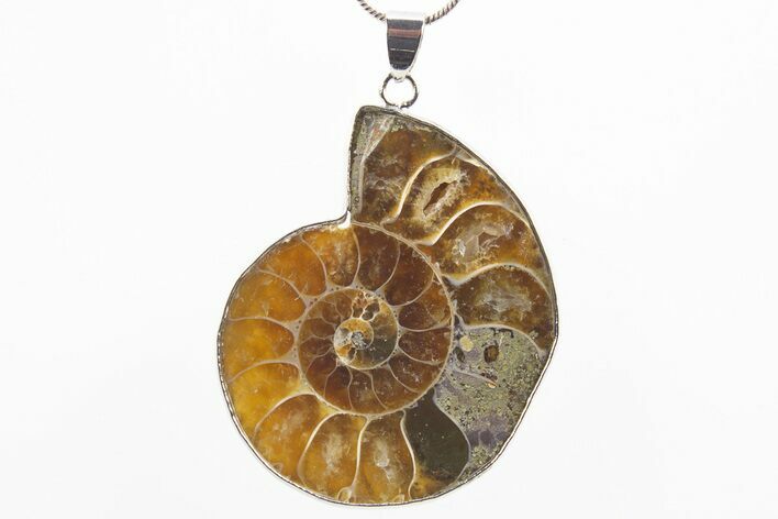 Fossil Ammonite Pendant - Million Years Old #306408